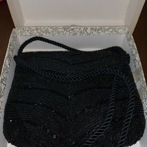 Vintage Black Beaded Magid Evening Bag